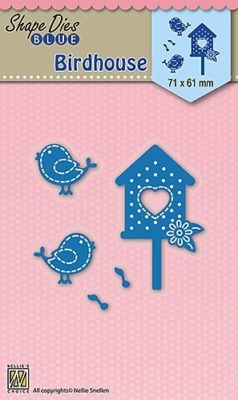 Nellies Shape Dies Blue - Birdhouse