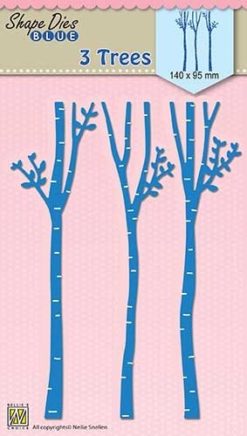 Nellies Shape Dies Blue - 3 Trees