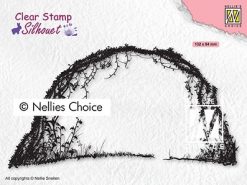 Nellies Clear Stamp - Silhouet - Floral Bow - SIL080