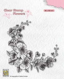 Nellies Clear Stamp Flowers -  Blossom corner - FLO031