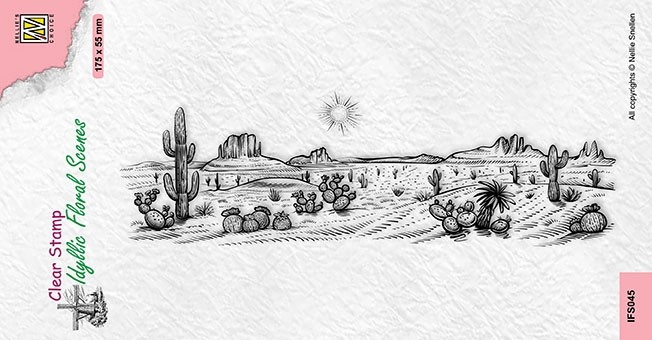 Nellies Clear Stamps - Idyllic Floral Scenes - Desert - IFS045