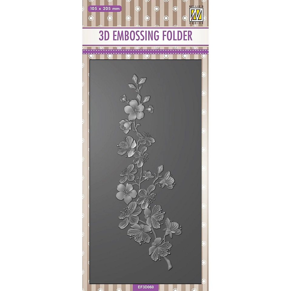Nellies Embossing Folders - 3D-Blossom - EF3D060
