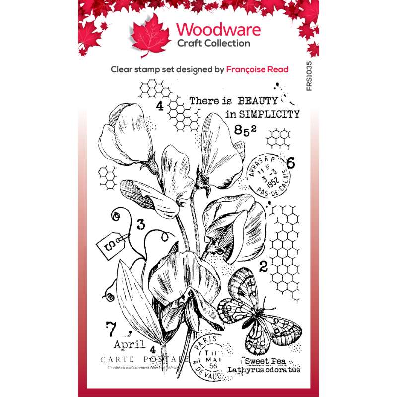 Woodware Collection - Sweet Pea Postcard - FRS1035
